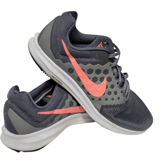 Nike Downshifter Gray Lava Glow Sunset Running Shoes Women's Size 9.5. Pre-owned - Picture 2 of 9